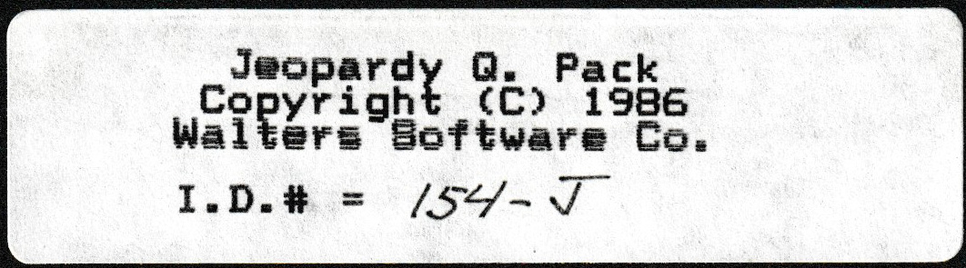 Jeopardy Pack Package